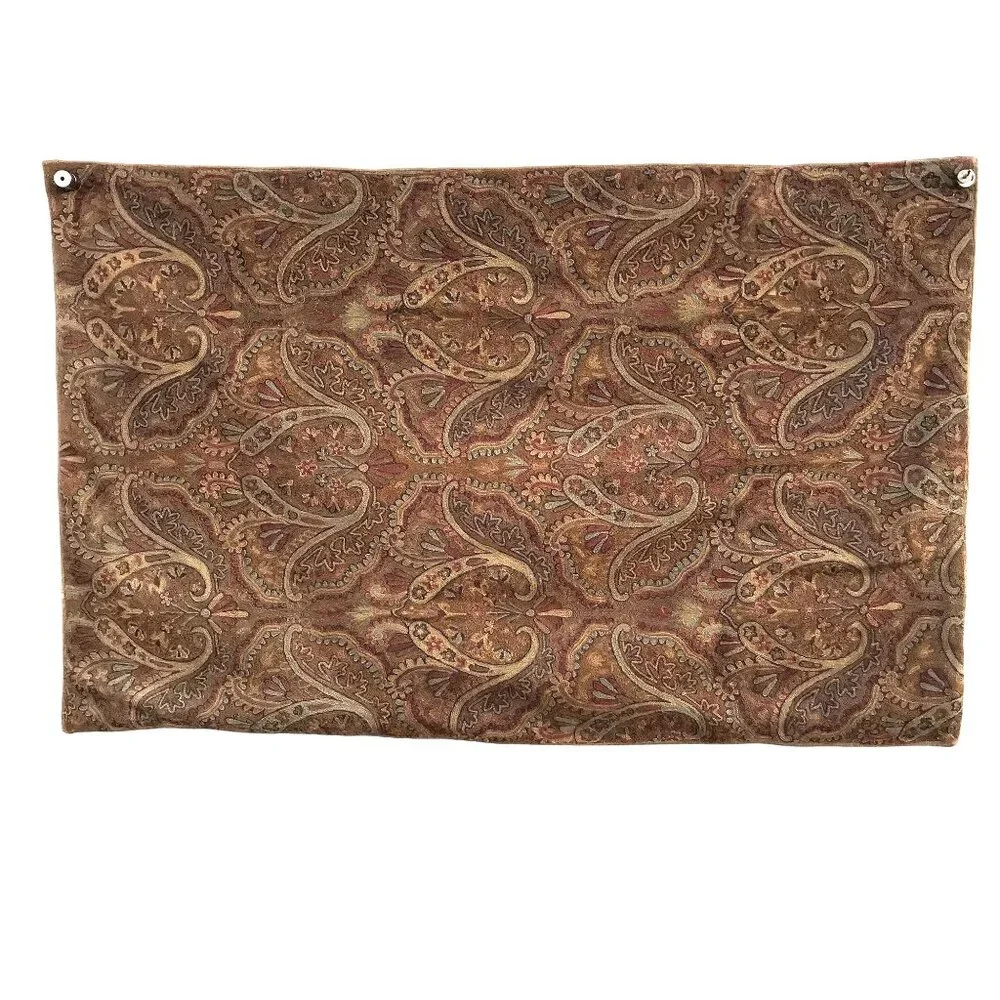 Vintage North Star Wool & Cotton Paisley Wall Hanging / Rug 5 X 3 Handmade India